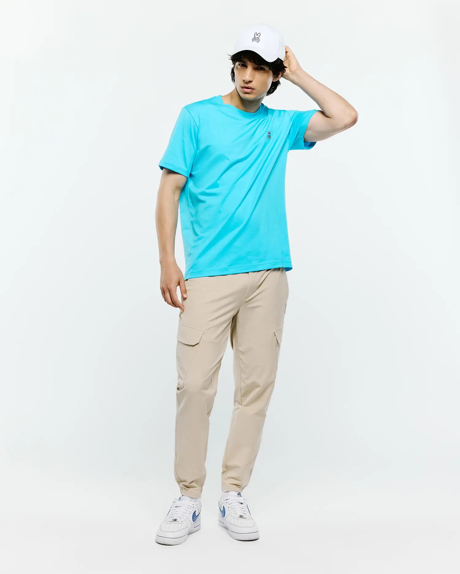 Psycho Bunny Men's Tees Classic Crew Neck Tee B6U014F200 maglietta blu Atoll XXS–XXXL in cotone Pima