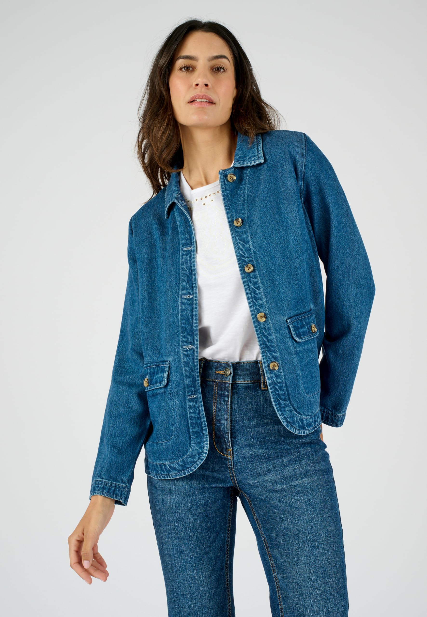 Damart Prêt-à-porter Giacca Misto Fibre Lyocell Tencel e Viscosa donna S