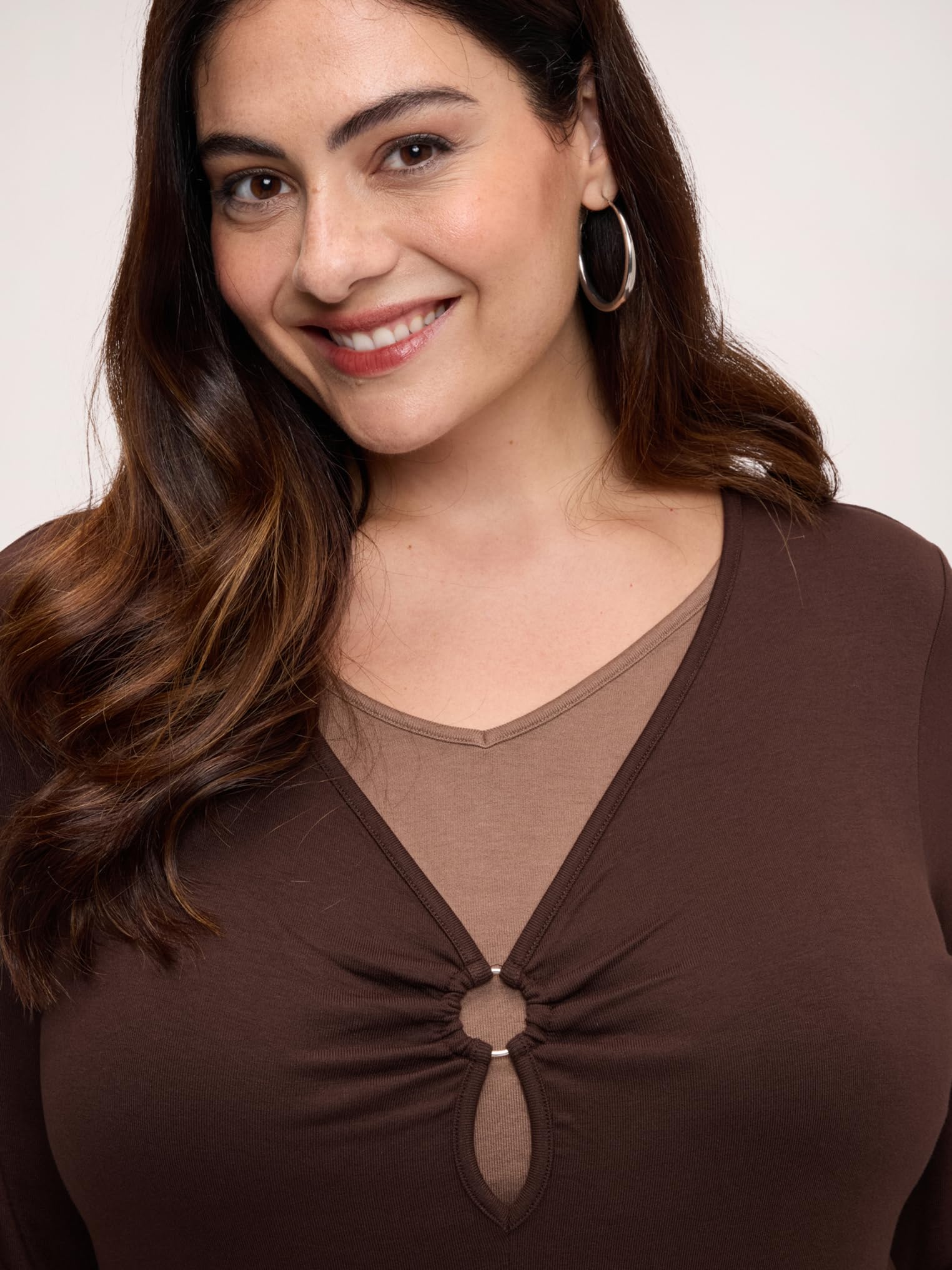 Fiorella Rubino Top e t-shirt T-Shirt bimaterica XS Plus scollo a V