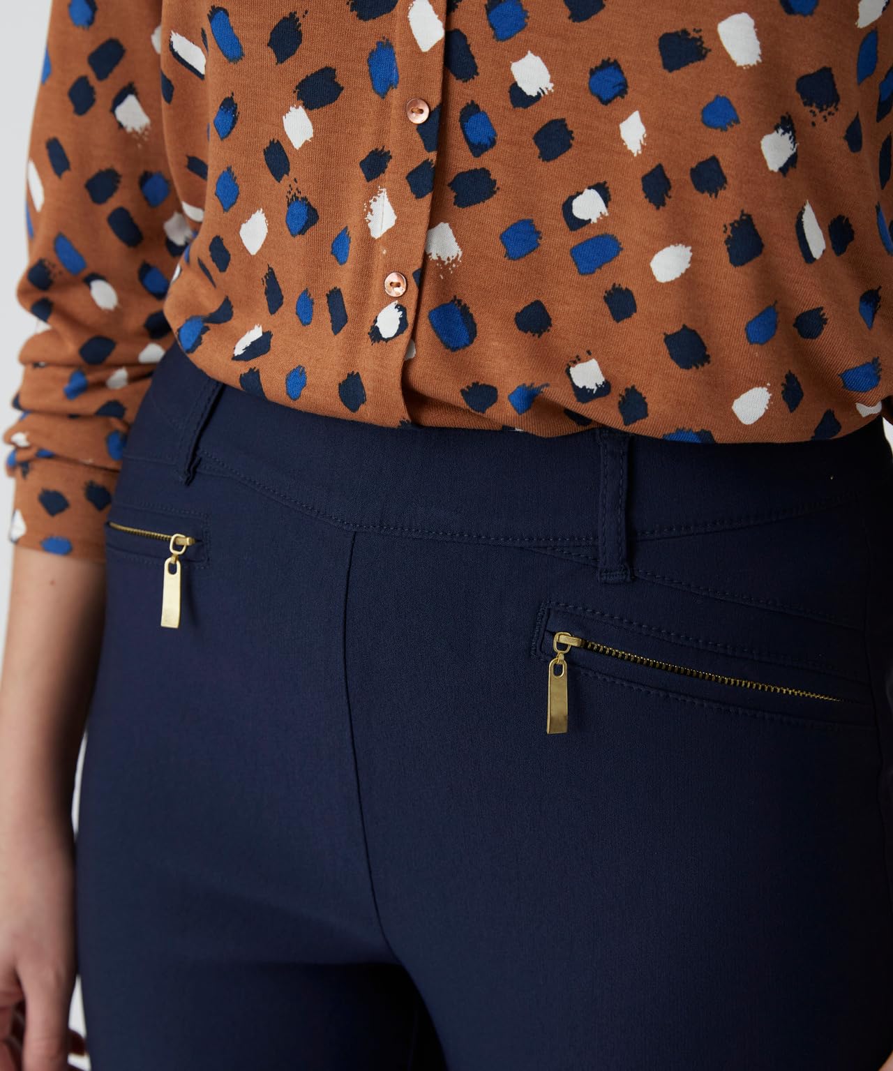 Damart Prêt-à-porter Pantaloni comfort 7/8 donna blu marine scuro 40