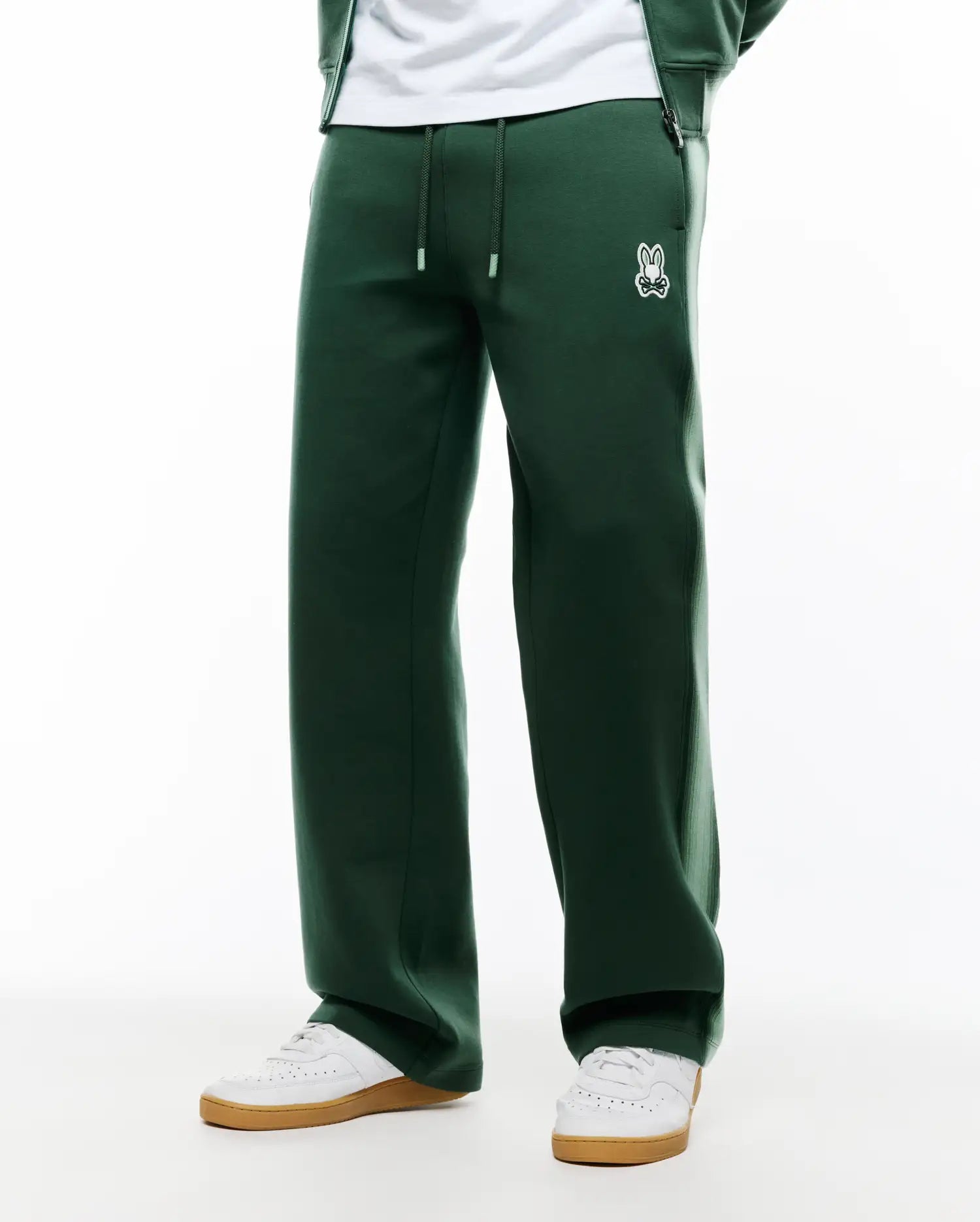 Psycho Bunny Men's Pants JAYDON MB0800057 pantaloni track verdi relaxed fit