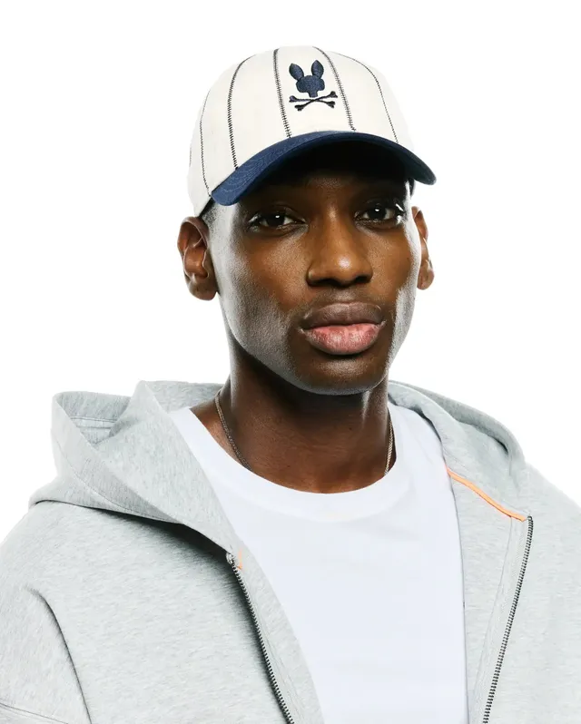 Psycho Bunny Accessories MEN'S NATHANIEL SOFT BASEBALL CAP - MO1500147 cappellino blu cotone