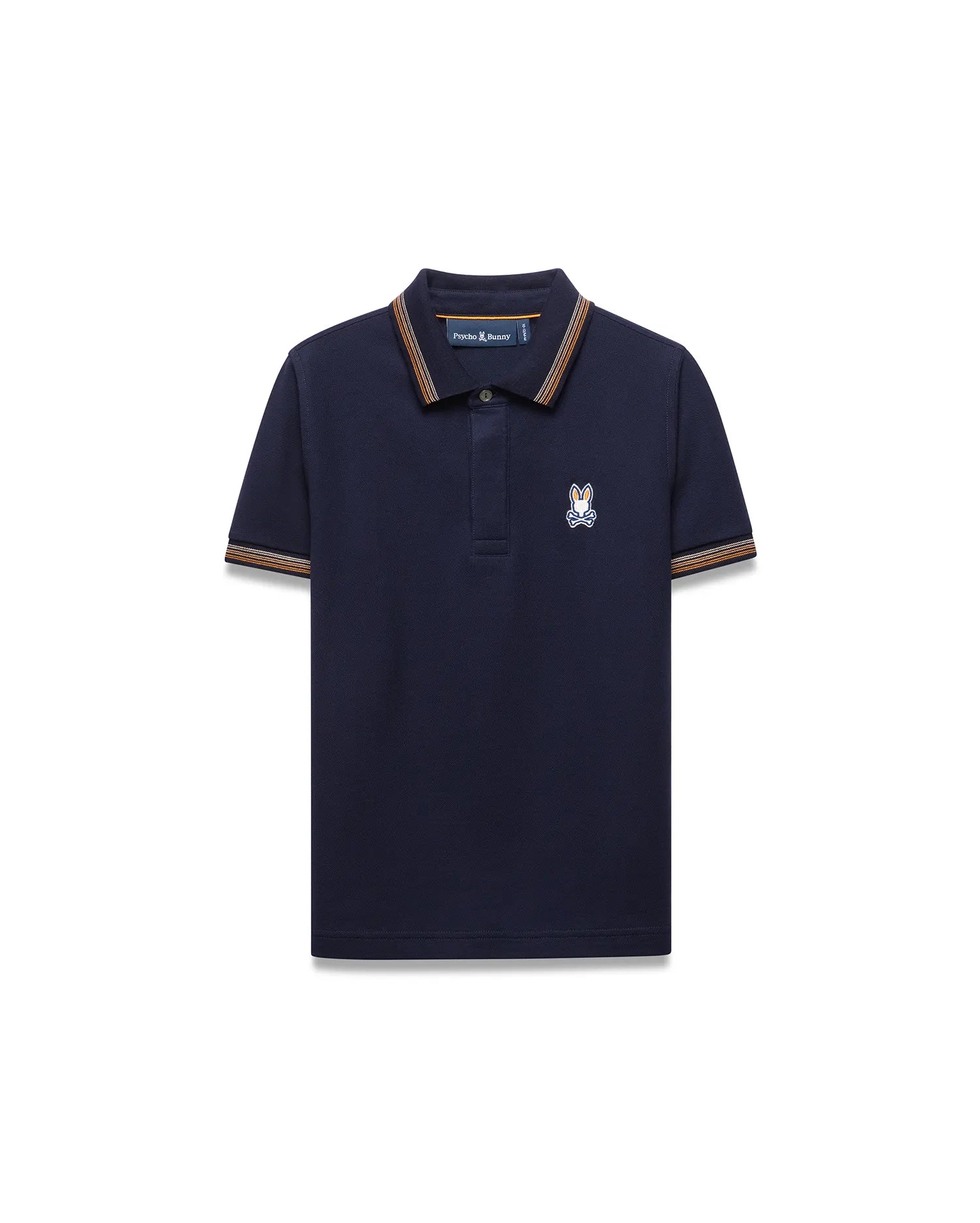 Psycho Bunny Kids Polo Shirts Jaydon polo piqué blu Pima
