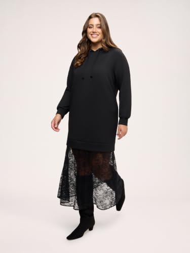 Fiorella Rubino Vestiti Vestito in felpa con gonna in pizzo M Plus