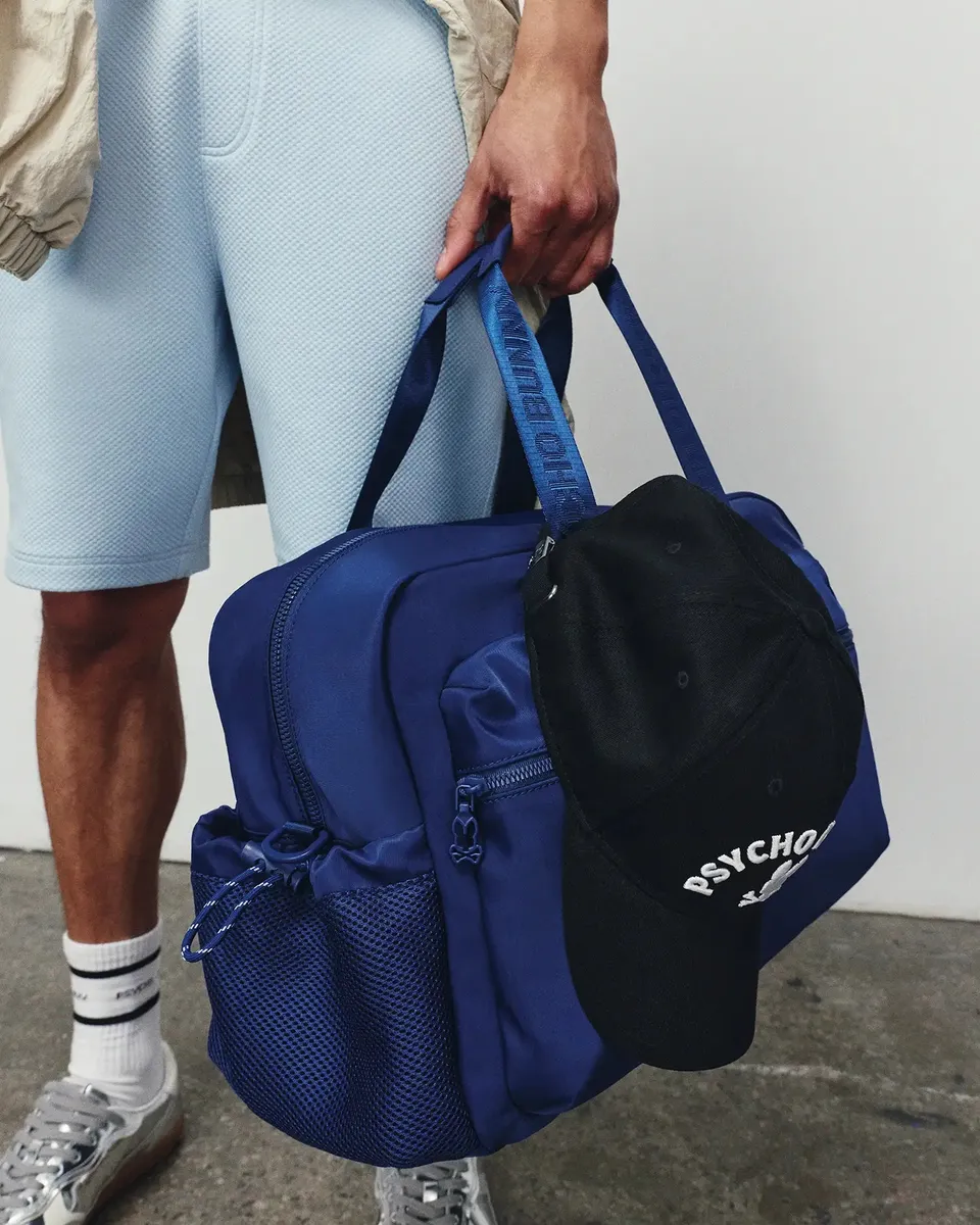 Psycho Bunny Accessories Men's Nylon Weekender Duffle Bag borsone blu navy O/S