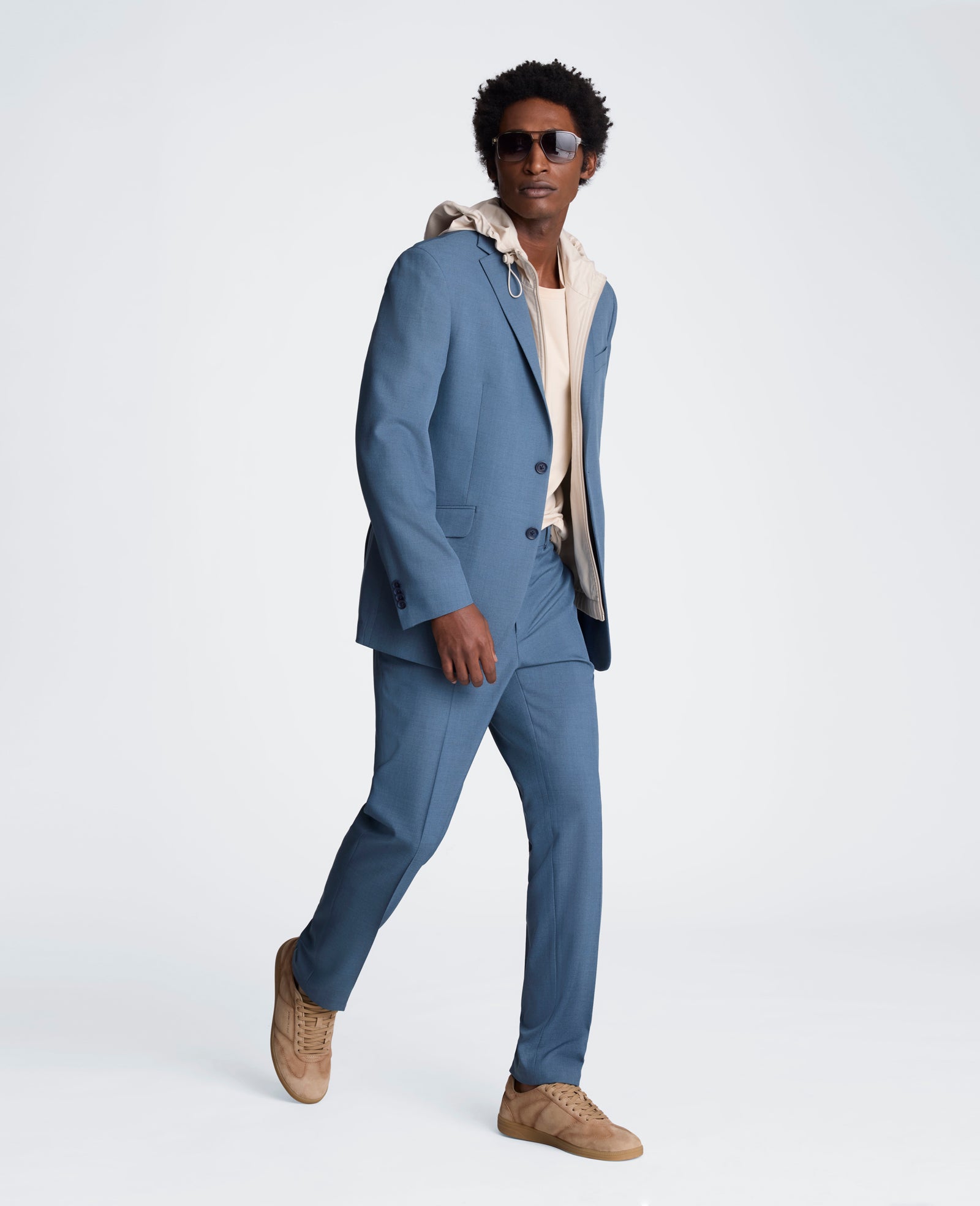 Kenneth Cole Reaction Clothing Ready Flex Slim-Fit Nested Suit completo uomo blu scuro slim fit