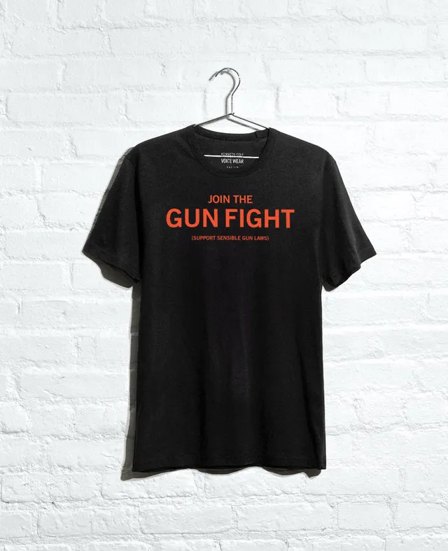 Kenneth Cole Reaction Clothing Site Exclusive! Join The Gun Fight T-Shirt maglietta nera