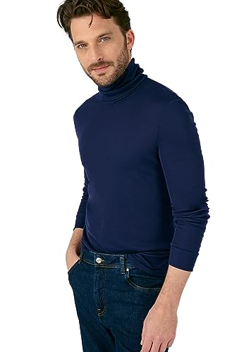 Damart Thermolactyl Maglietta a costina a maniche lunghe blu marino S