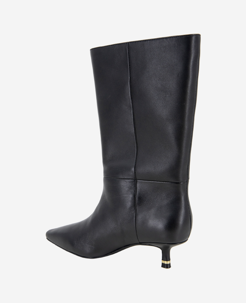 Kenneth Cole Reaction Shoes Meryl Leather Bootie stivaletti neri