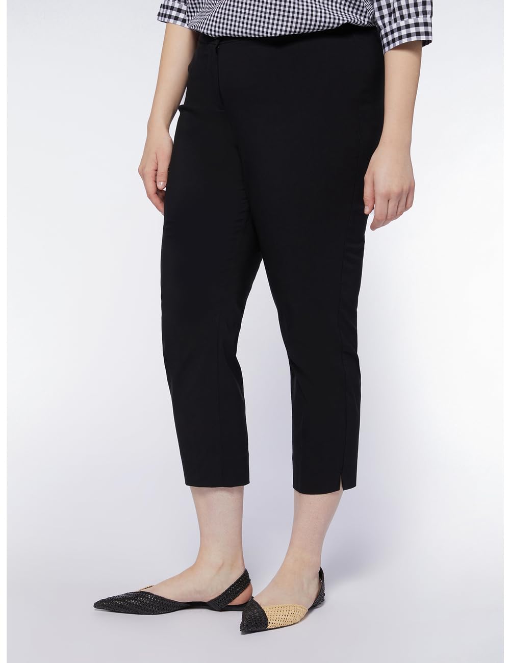Fiorella Rubino Pantaloni Capri pantaloni neri S Plus stretch