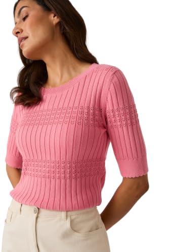 Damart Prêt-à-porter Maglione donna rosa 38-40 in cotone biologico