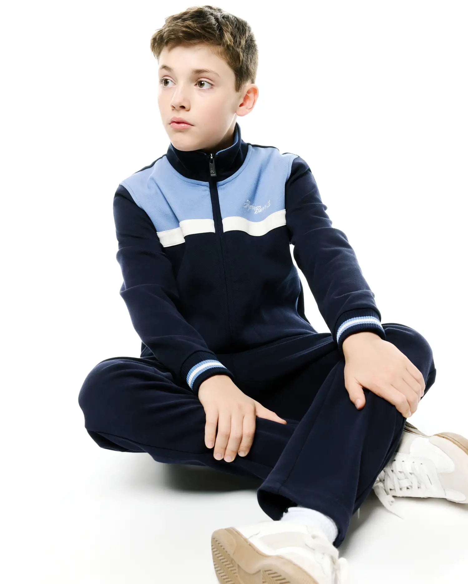 Psycho Bunny Kids Outerwear KIDS' JACQUES PIQUE TRACK JACKET KT0500118 giacca blu