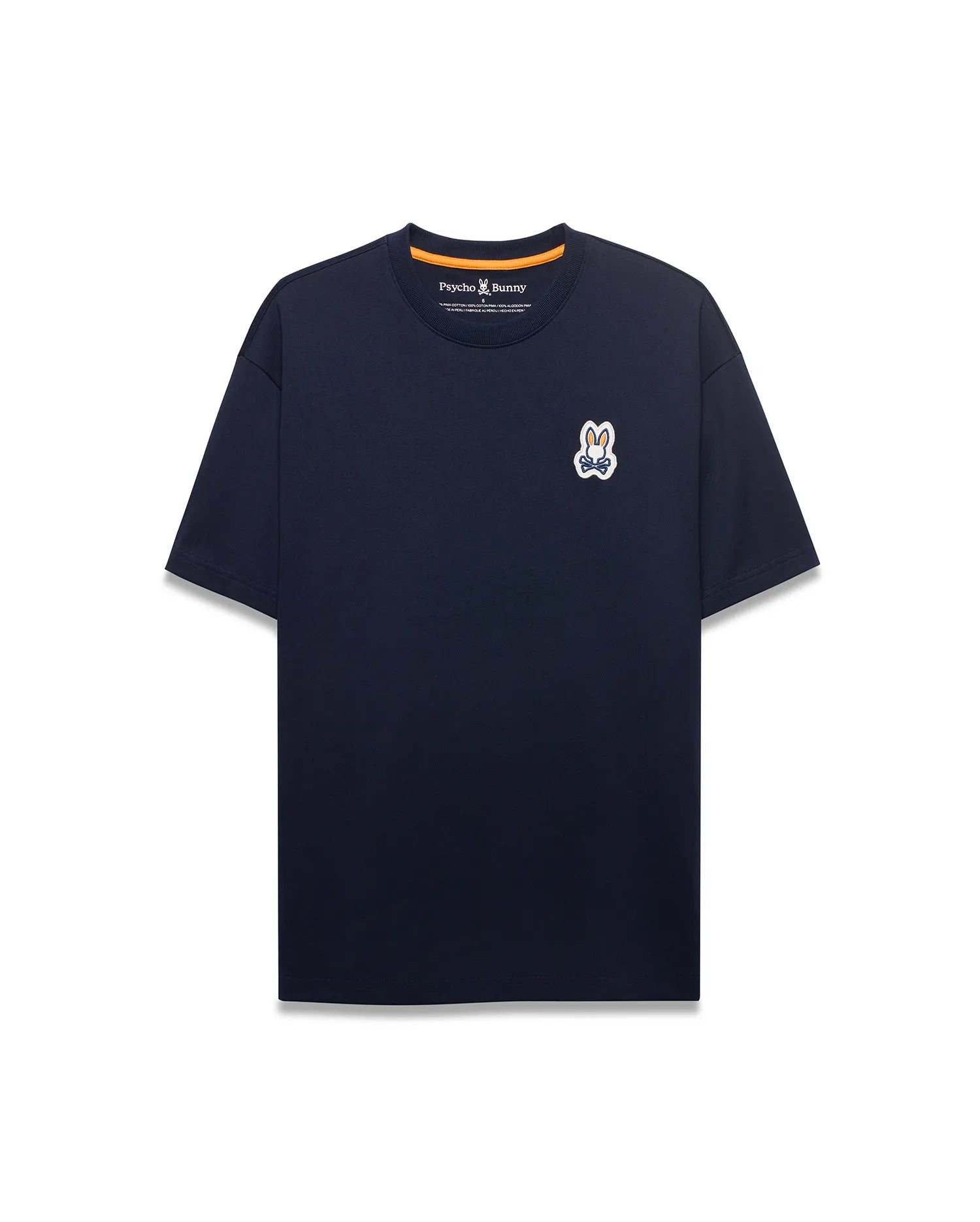 Psycho Bunny Big & Tall Jaydon Relaxed Fit Tee maglietta blu 423, cotone pesante