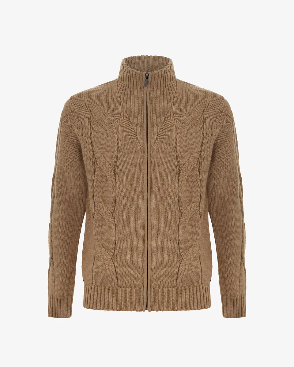 Markup Uomo Maglieria Lupetto apertura zip con trecce