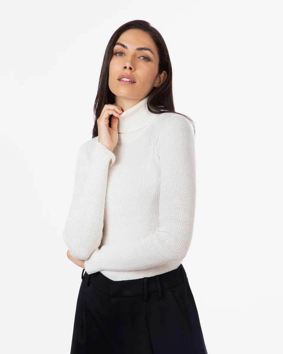 Markup Donna Maglieria Dolcevita a coste da donna