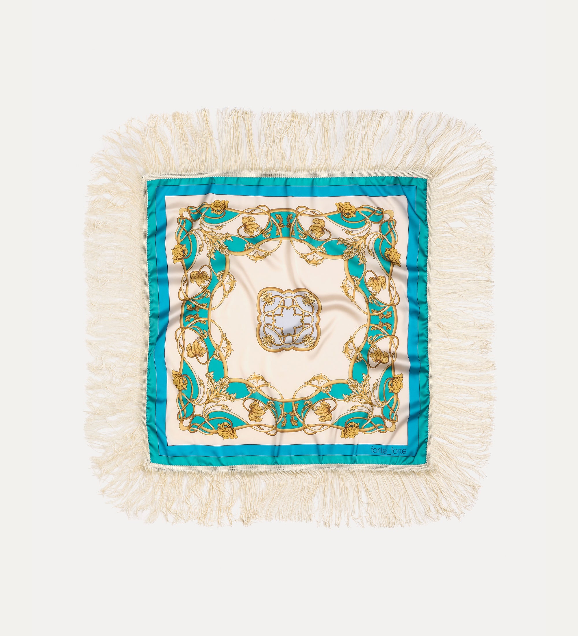 Forte cappelli e sciarpe The Crown sciarpa azzurra con frange