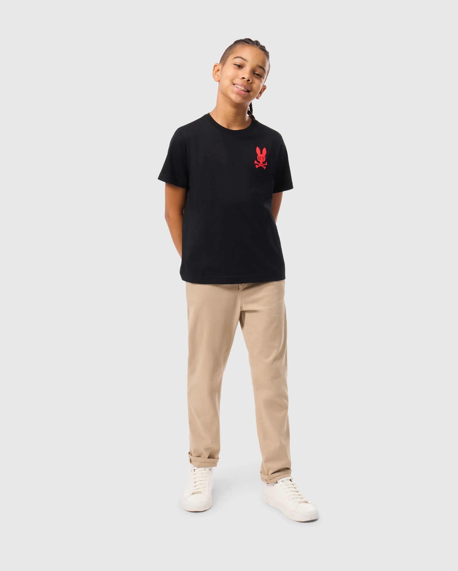 Psycho Bunny Kids Tees New York City Tee B0U554W1PC T-shirt nera