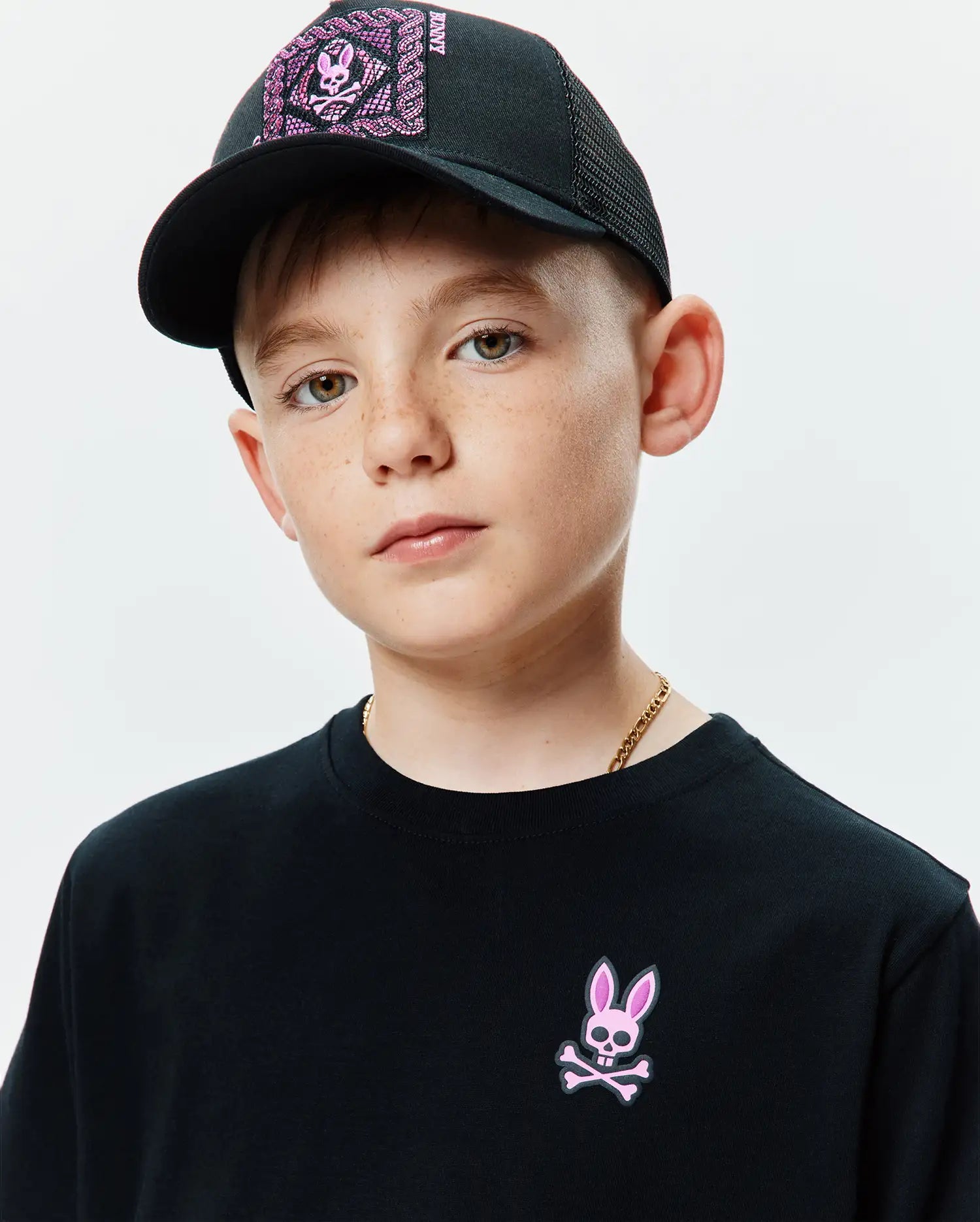 Psycho Bunny Kids Tees Kids Frank Back Graphic Tee nera