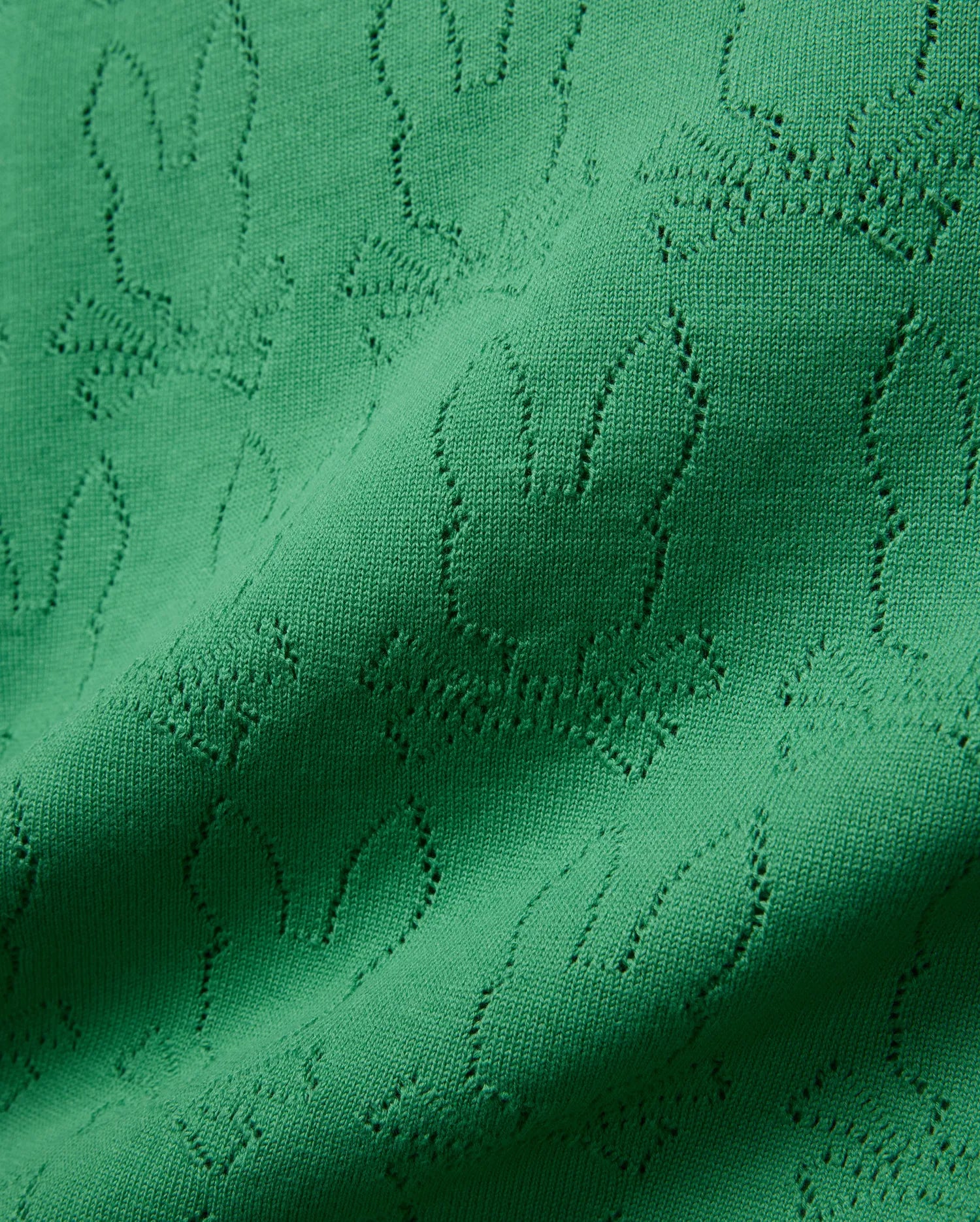 Psycho Bunny Men's Polos Harold Pointelle All Over Bunny polo in maglia verde