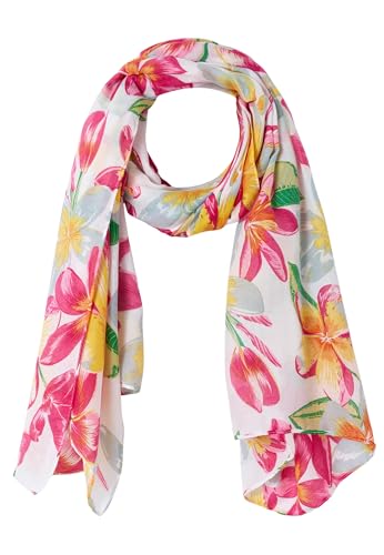 Damart Accessori foulard velo fiori tropicali rosa stampato
