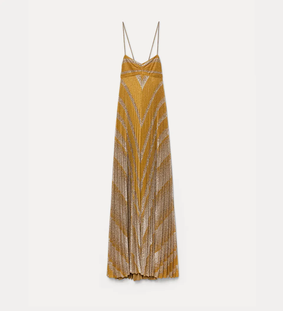 Forte abiti Rising Sun Sunray Plissé Dress abito heliodore plissé