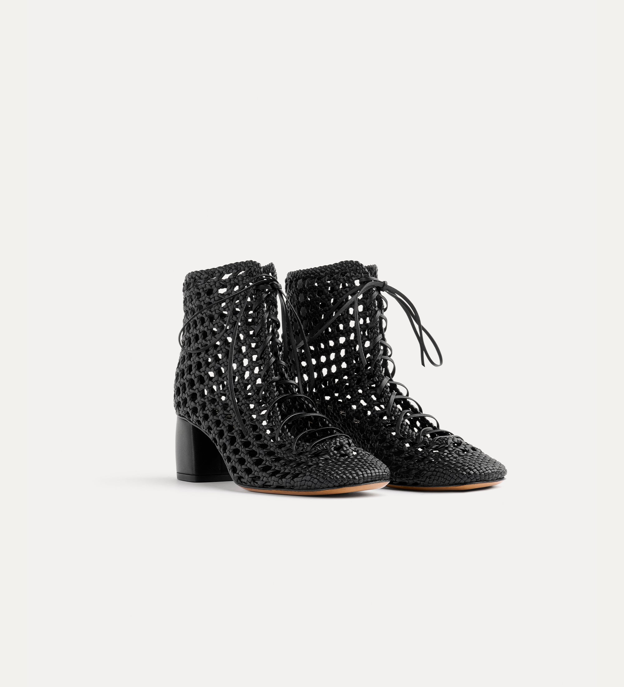 Forte scarpe My Penelope stivaletti neri intrecciati