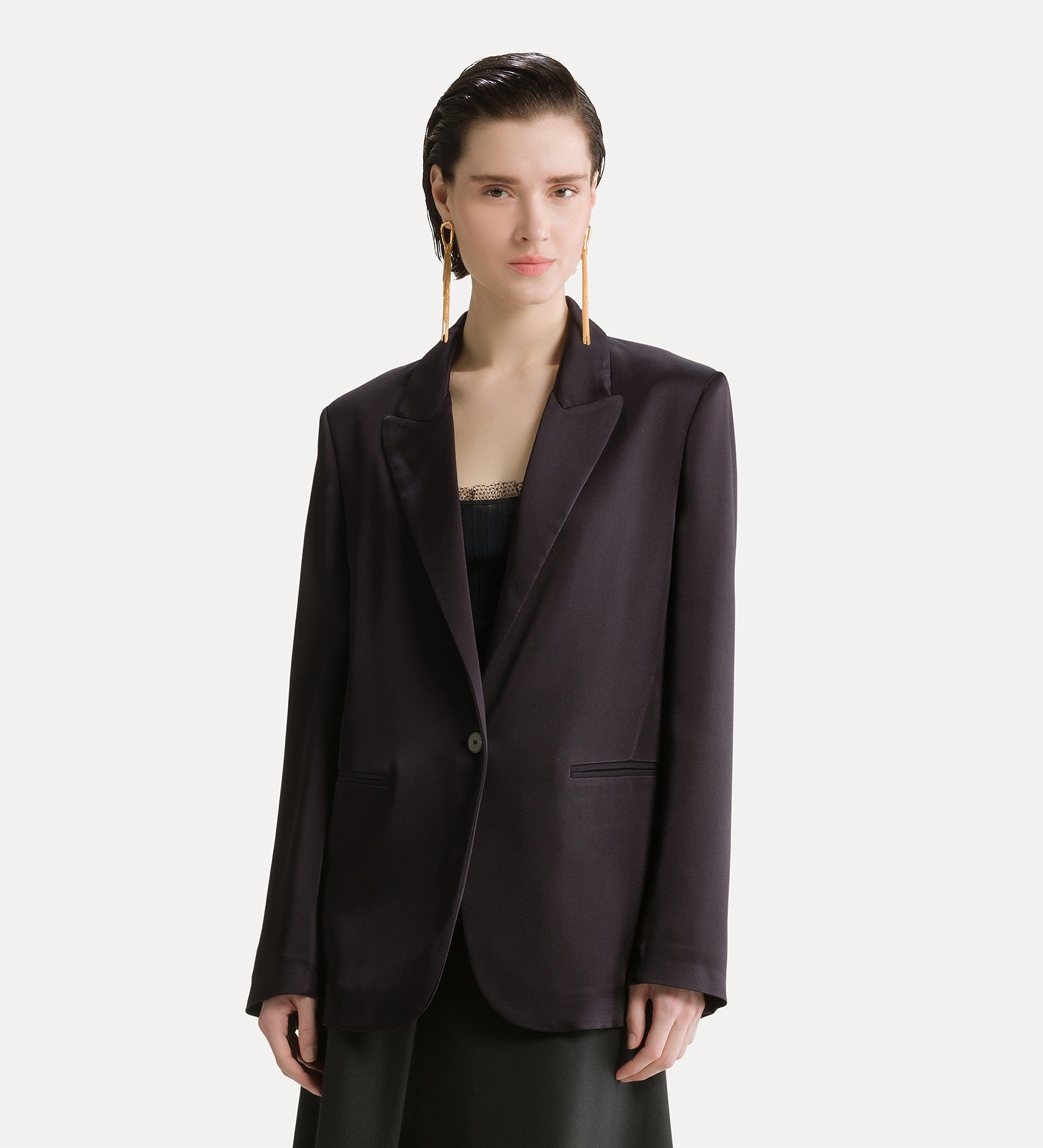 Forte giacche Shiny Envers Satin Jacket giacca notte