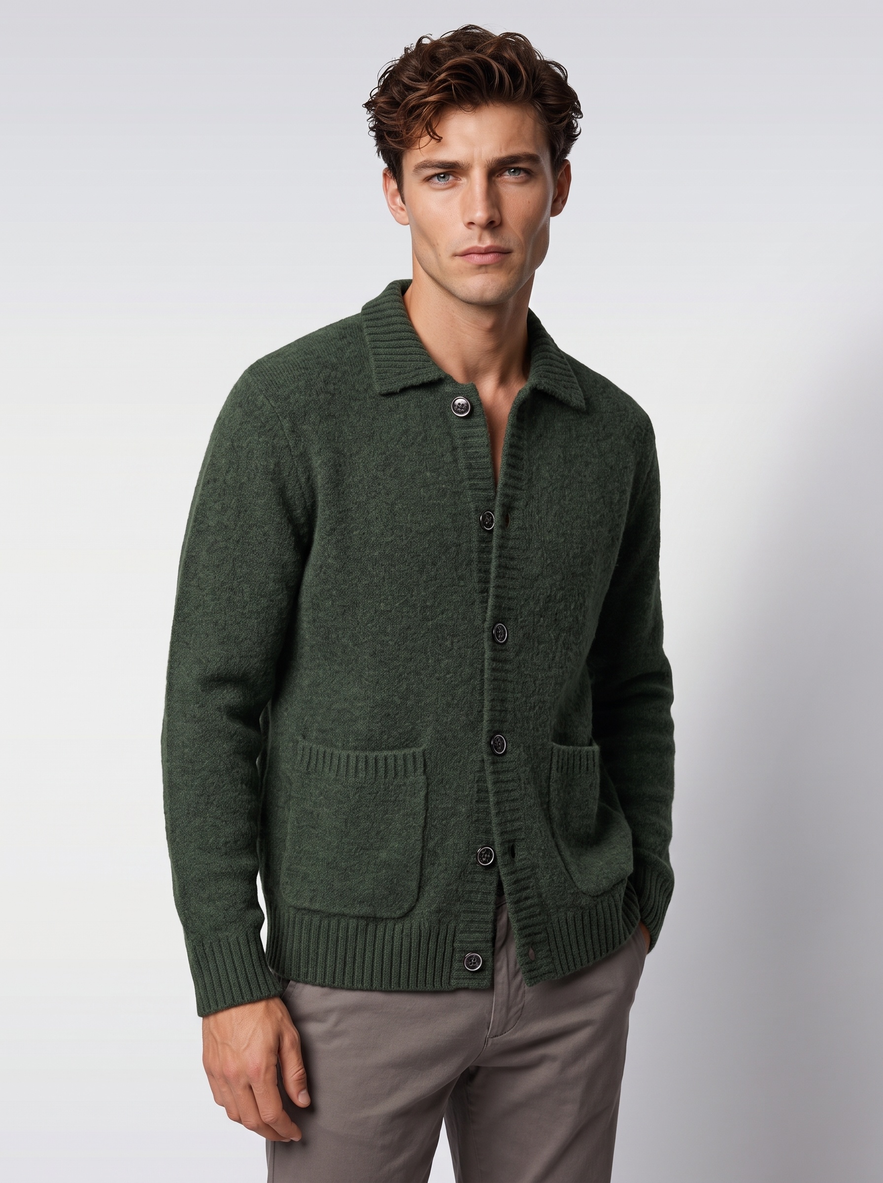 Markup Uomo Giacche & Giubbotti Overshirt Cardato con Bottoni