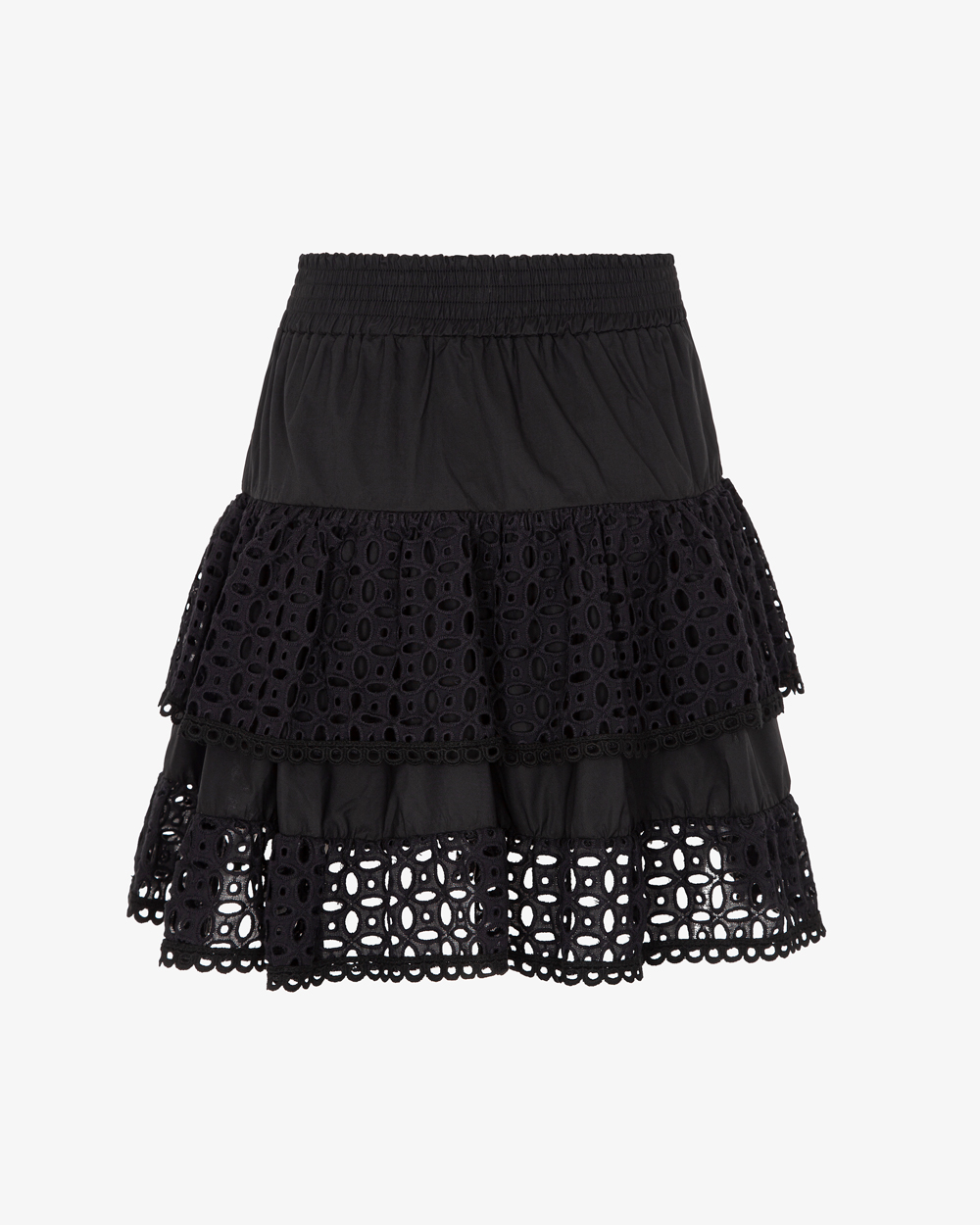 Markup Donna Gonne & Short Gonna corta in popeline e pizzo sangallo