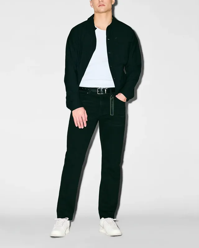 Psycho Bunny Men's Pants Emerson Slim Fit jeans nero 32 elasticizzato