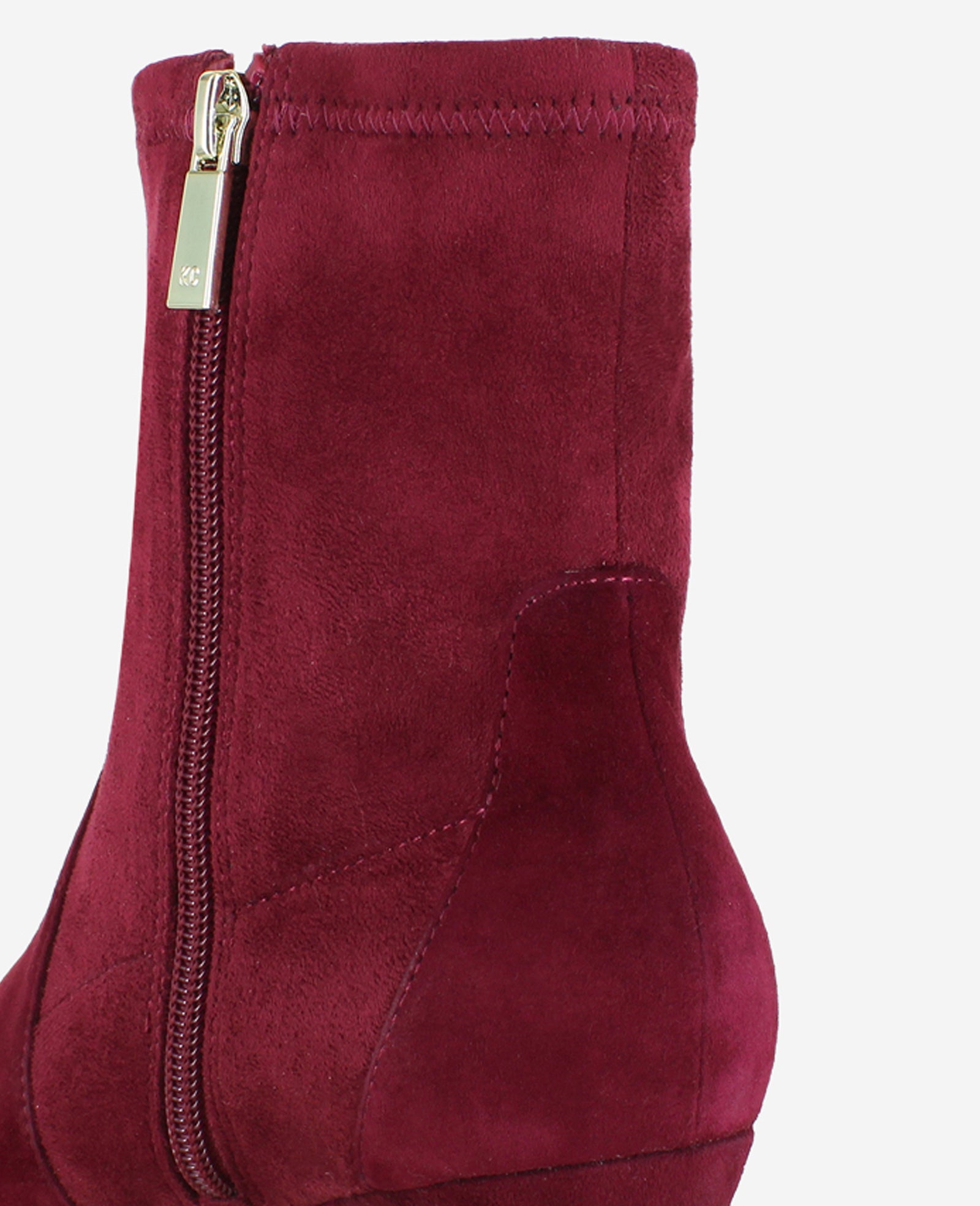 Kenneth Cole Reaction Shoes Odelle Suede Side Zip Point Toe Boot stivaletti color zinfandel