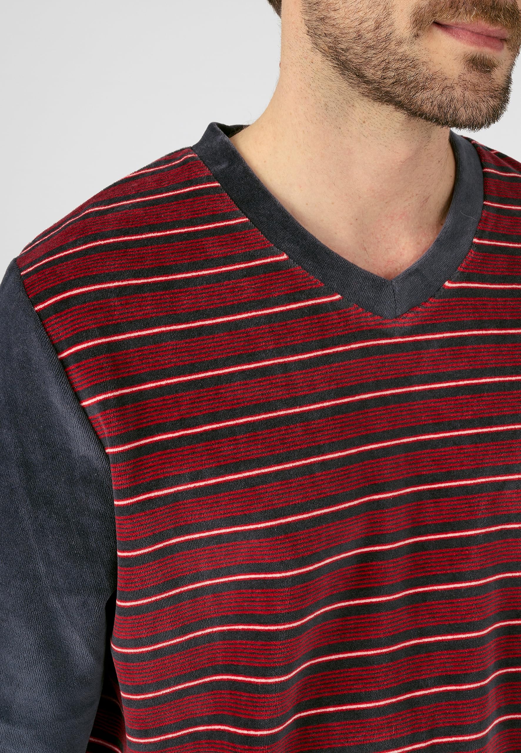 Damart Homewear pigiama da uomo in velluto scollo a V