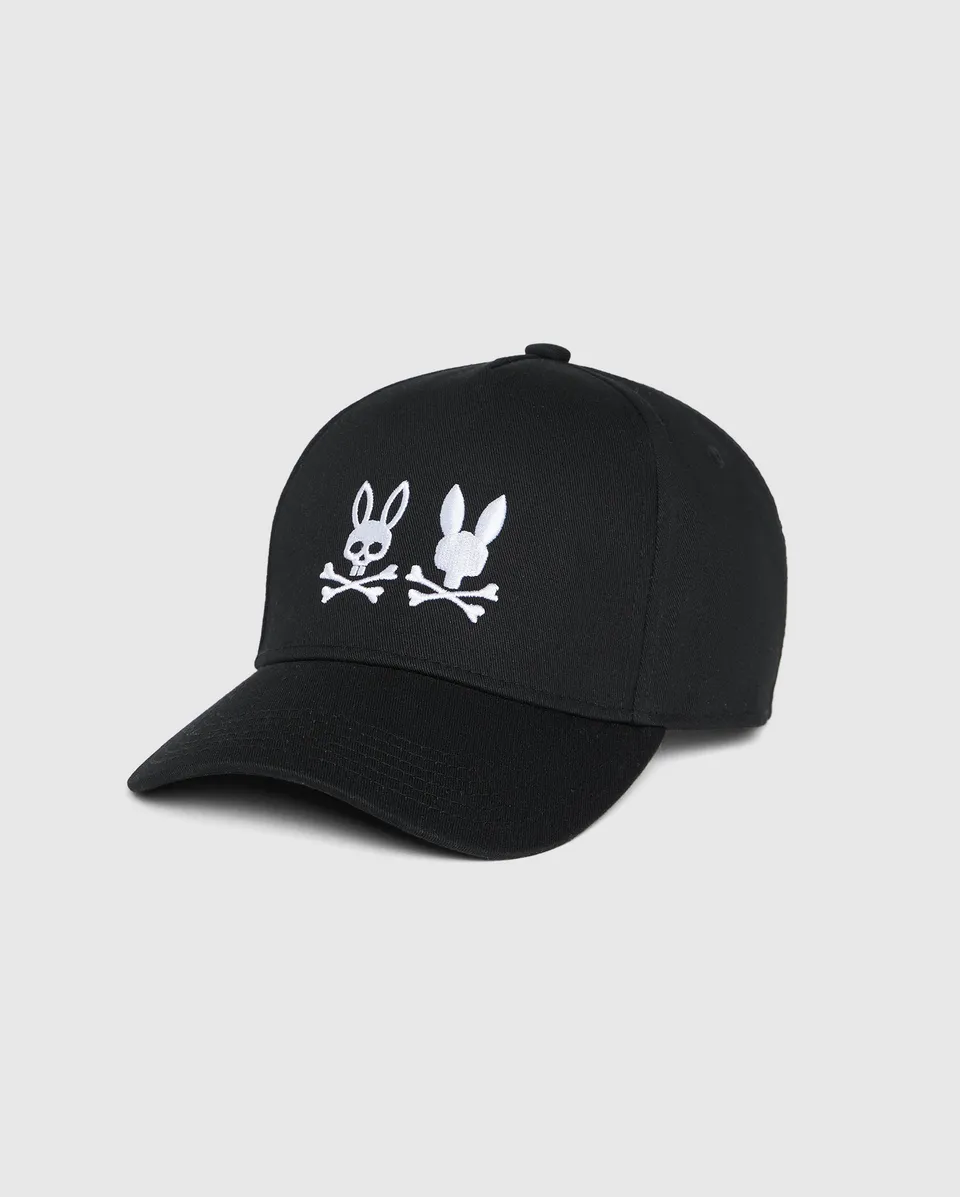 Psycho Bunny Accessories Kingwood B6A916Y1HT cappellino nero cotone