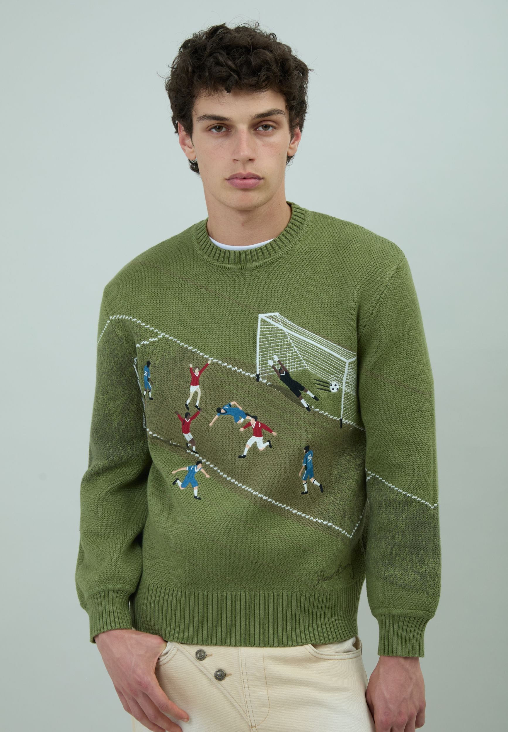 House Of Sunny Women's Knitwear MATCH OF THE DAY 2.0 maglione UK S-M-L-XL verde calcio