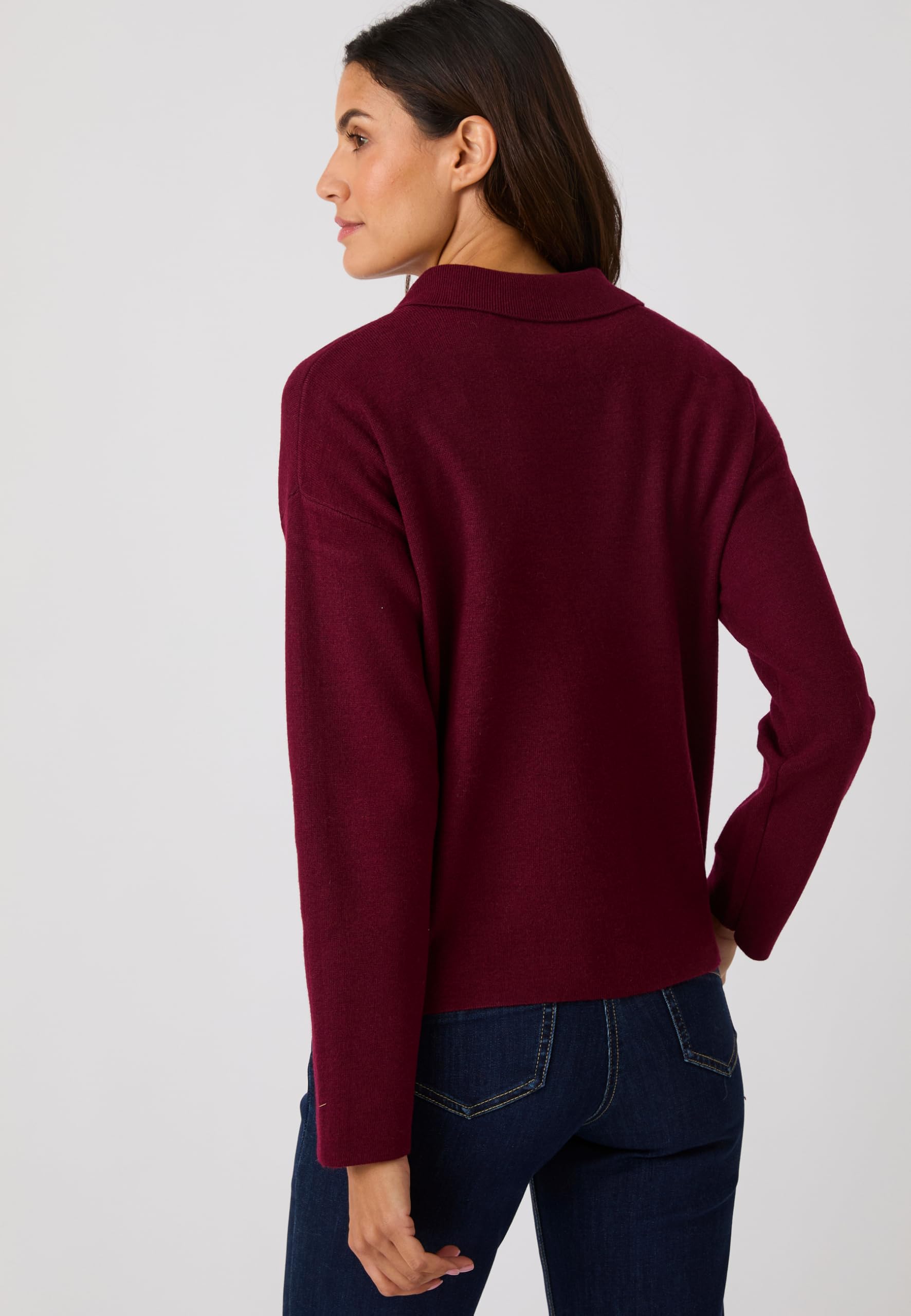 Damart Thermolactyl cardigan da donna rosso bordeaux