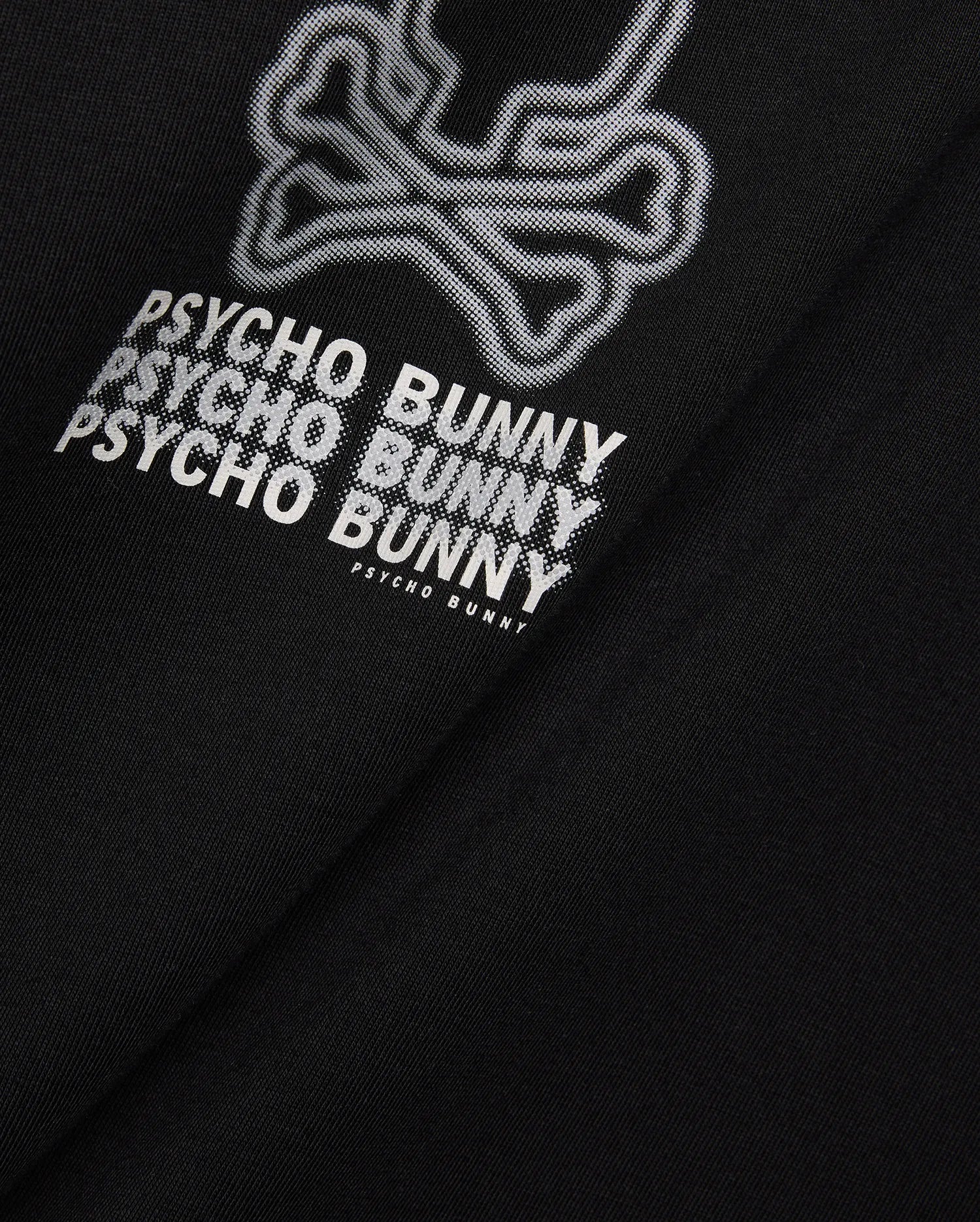 Psycho Bunny Men's Tees Alex Pima Cotton Back Graphic Tee t-shirt nera