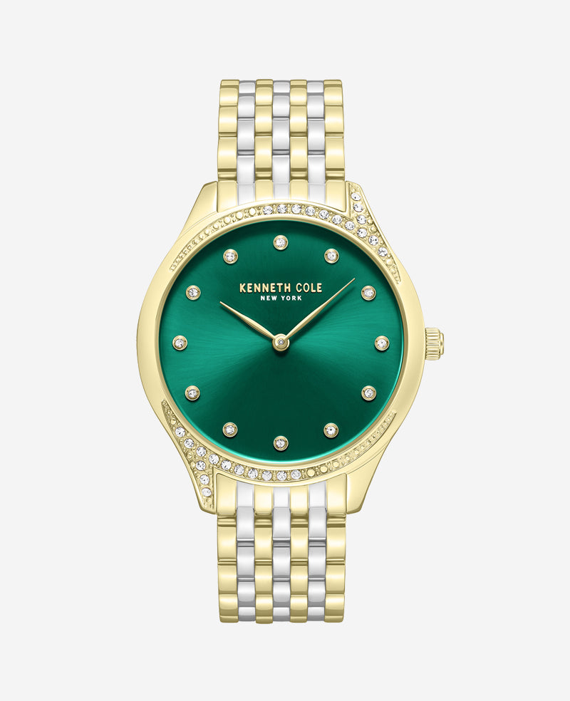 Kenneth Cole Reaction Watches Classic Bracelet Watch orologio argento oro