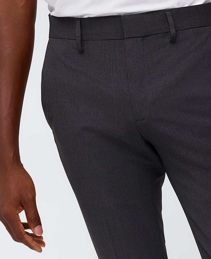 Kenneth Cole Reaction Clothing Skinny-Fit Stretch Performance Dress Pant pantaloni grigi