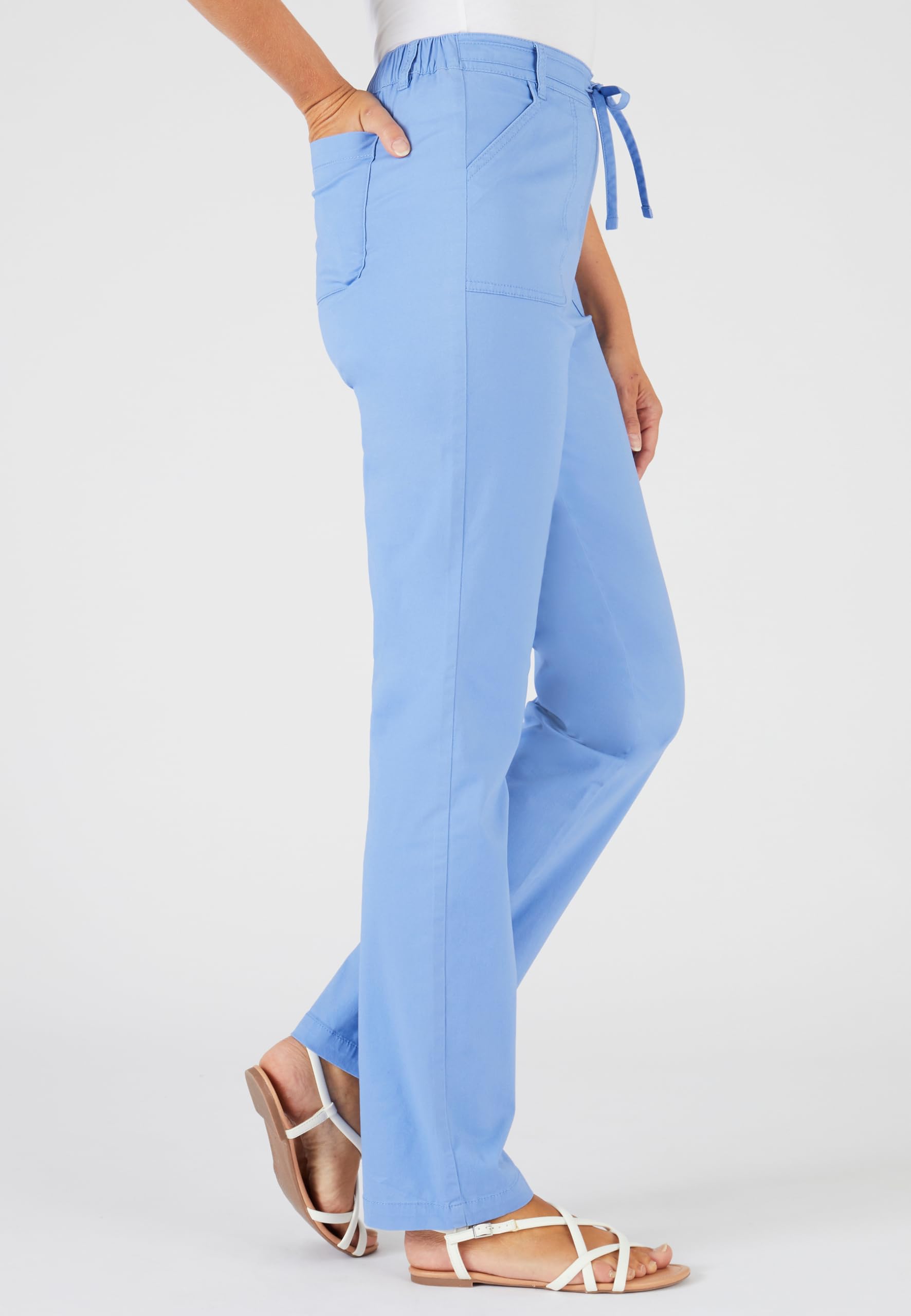 Damart Prêt-à-porter Pantaloni in cotone elasticizzato donna 56