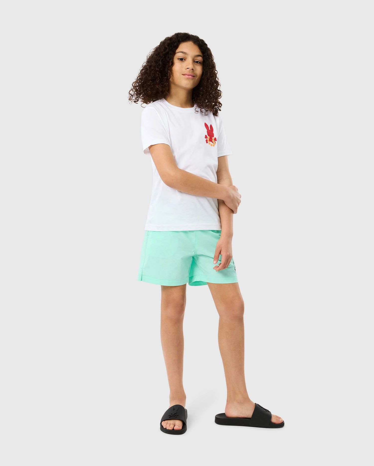 Psycho Bunny Kids Tees Hawaii City Tee B0U169Y1PC T-shirt bianca