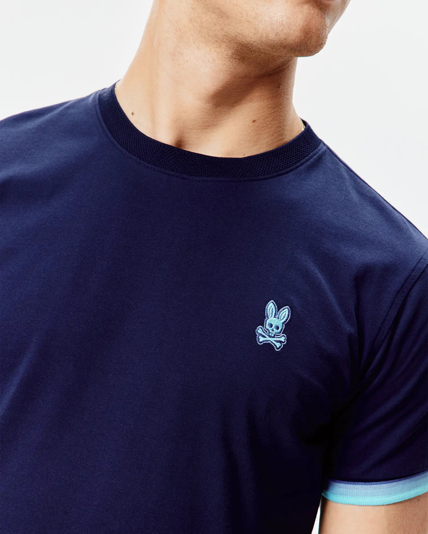 Psycho Bunny Men's Tees Holden Tee MT0200352 T-shirt blu Evening Blue