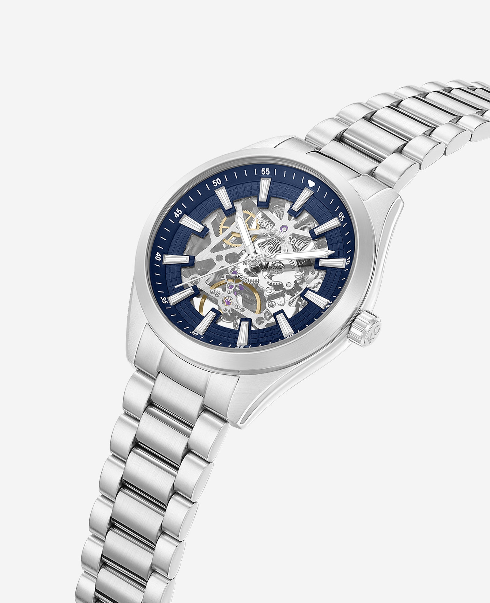 Kenneth Cole Reaction Skeleton orologio automatico acciaio argento