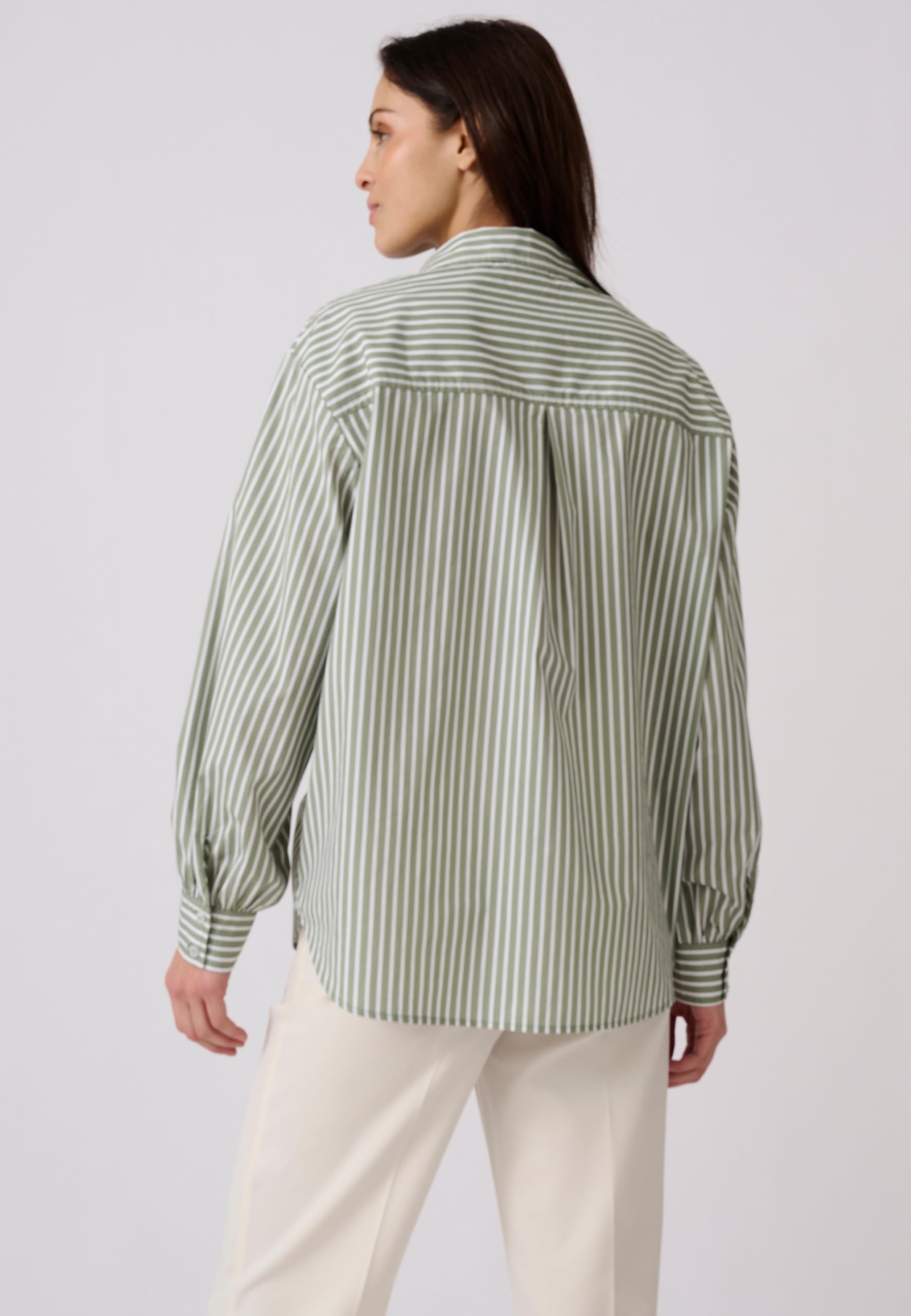 Damart Prêt-à-porter Camicia Donna Blu a righe in cotone
