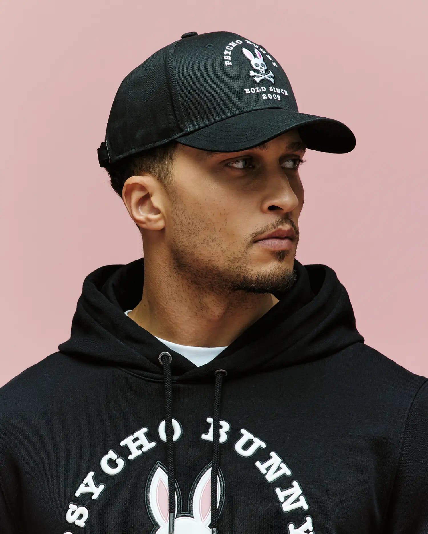 Psycho Bunny Accessories MENS ARCHIVE BASEBALL CAP - MO1500002 cappellino nero cotone