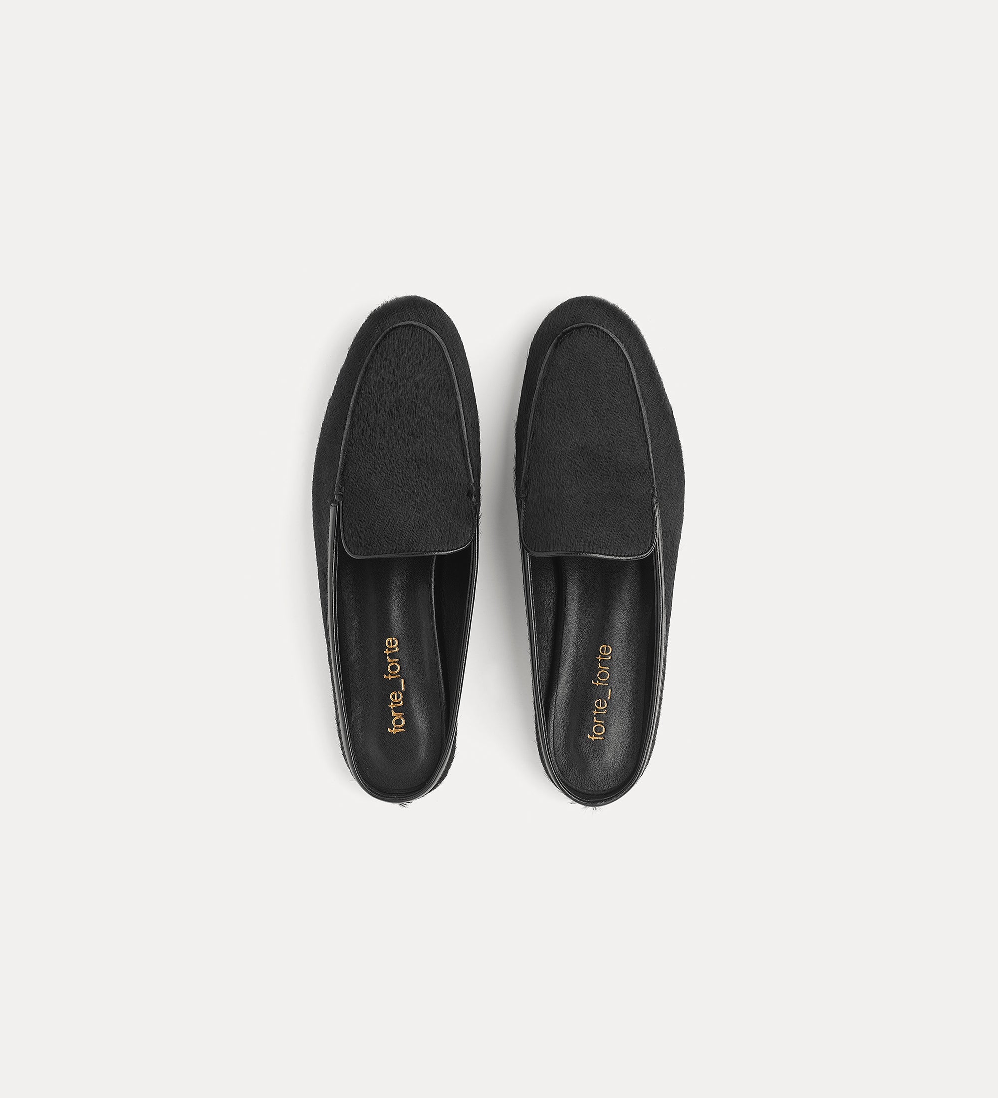 Forte scarpe sabot loafer in pony skin neri