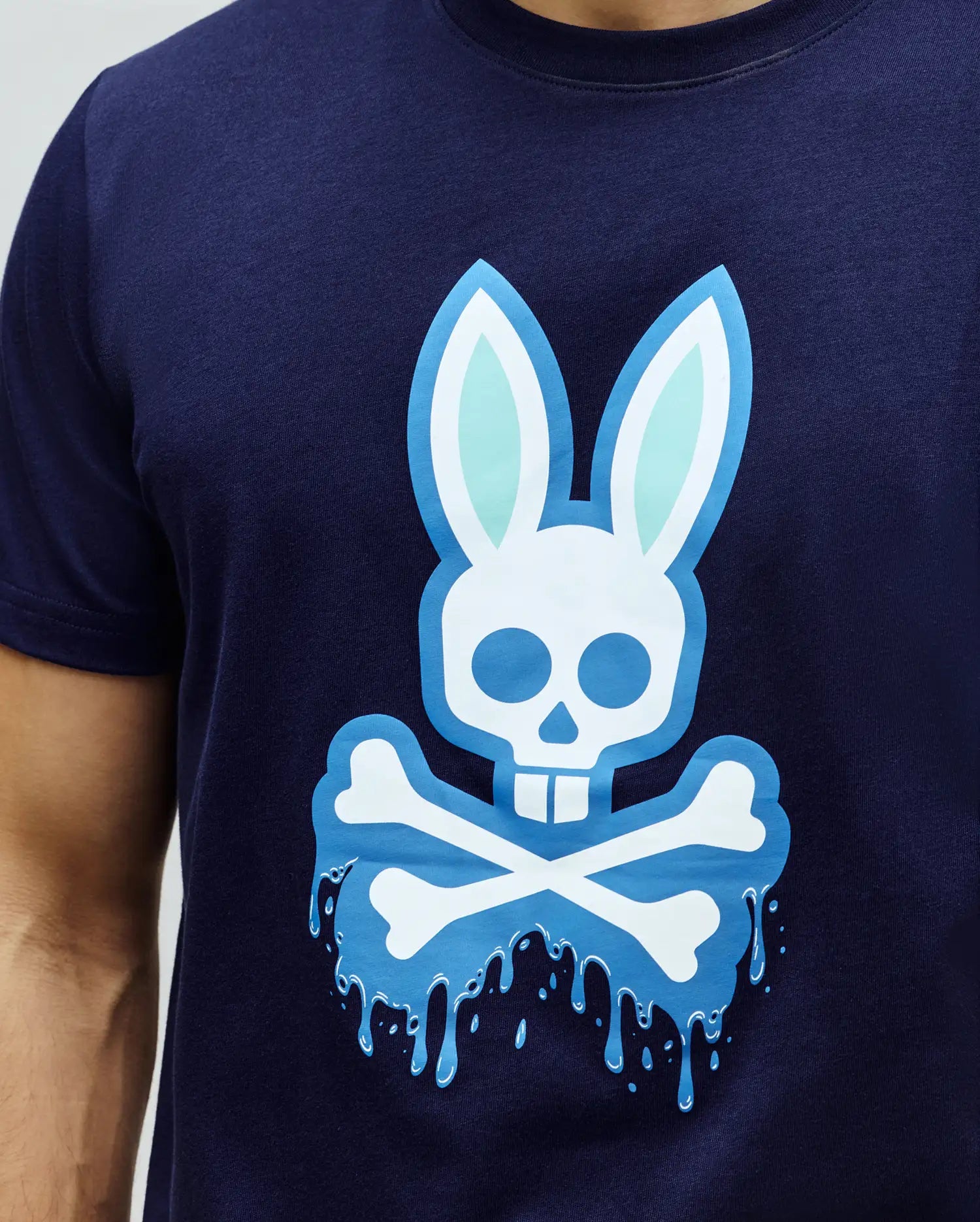 Psycho Bunny Men's Tees Carl Graphic Tee MT0200251 T-shirt blu