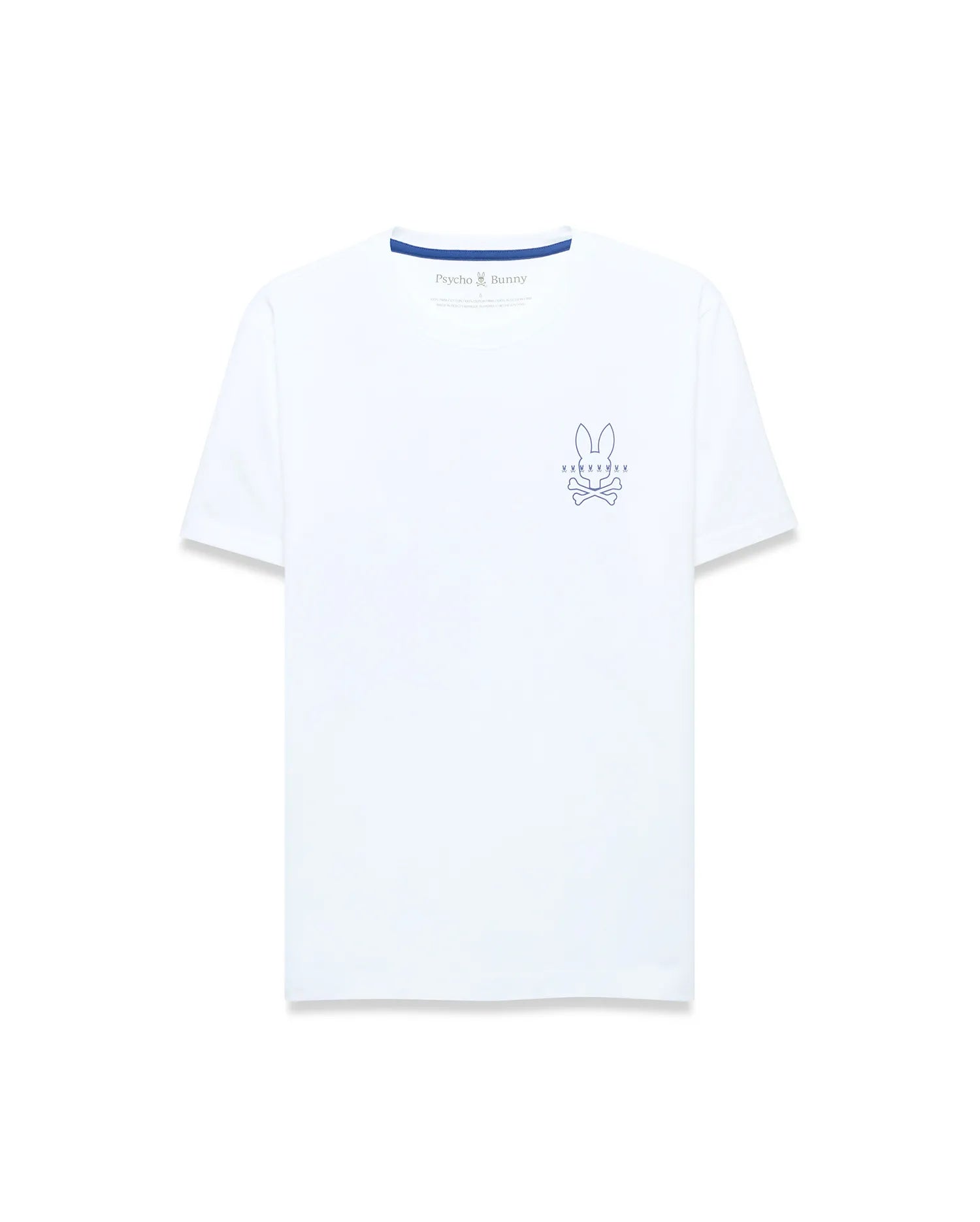 Psycho Bunny Men's Tees Mens Piers Pima Cotton Back Graphic Tee MT0200366 maglietta bianca