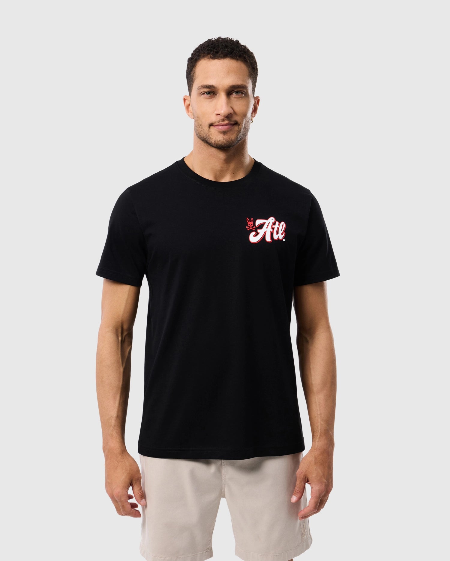 Psycho Bunny Men's Tees Atlanta City B6U966X1PC t-shirt nera