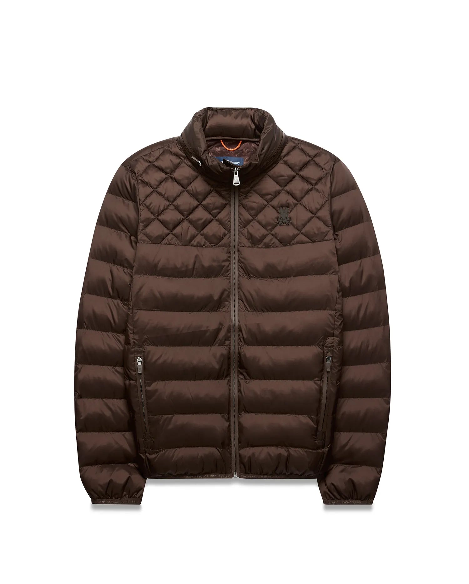Psycho Bunny Jackets Emerik giacca piumino con cappuccio marrone regular nylon