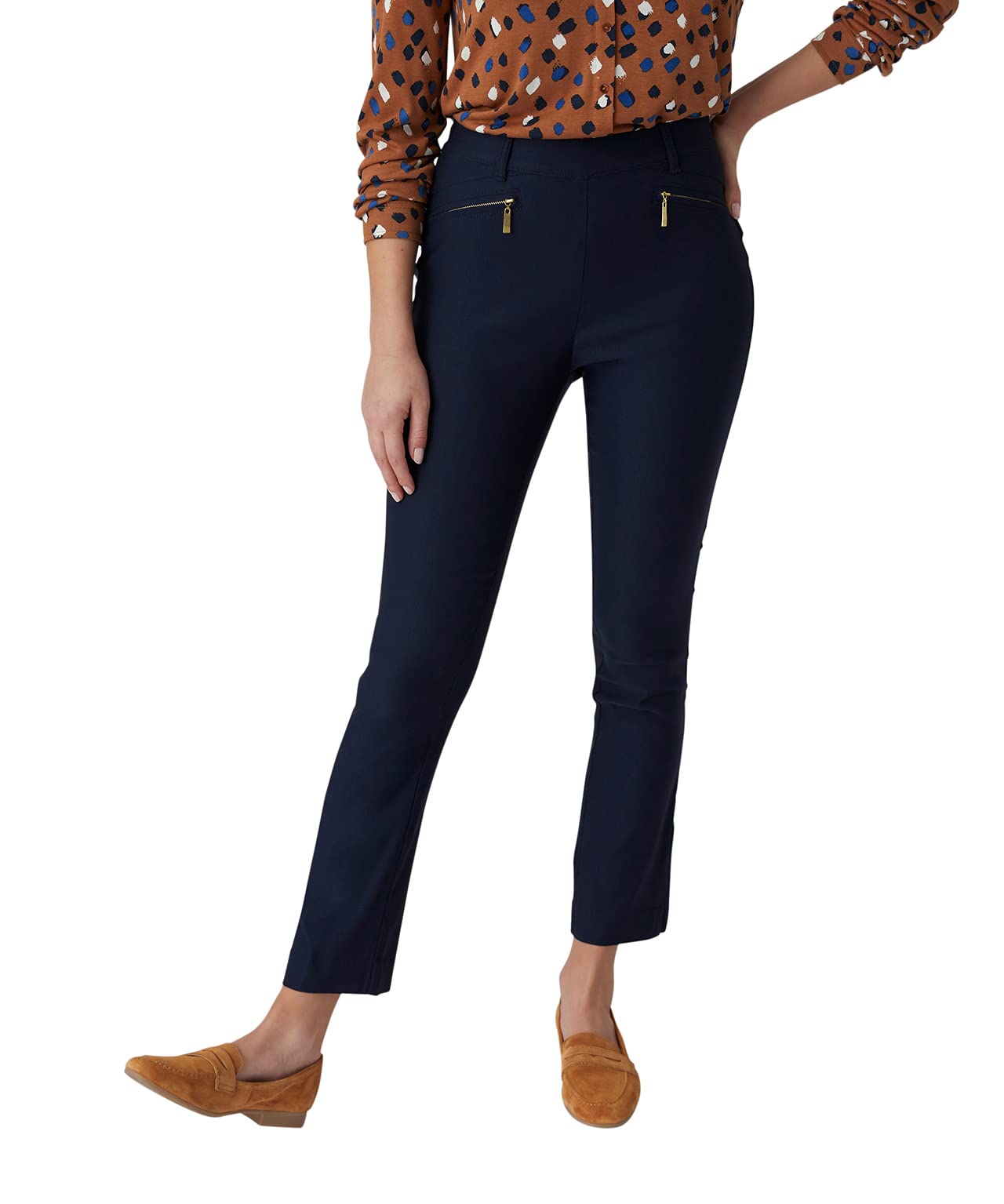 Damart Prêt-à-porter Pantaloni comfort 7/8 donna blu marine scuro 40
